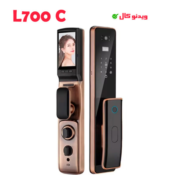 قفل اثر انگشتی دستگیره دیجیتال تشخیص چهره لاک استار مدل L700C - قابلیت ویدئو کال VIDEO CALL